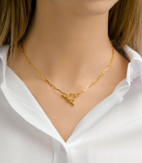 Colier din argint Dione (Silver/Gold)